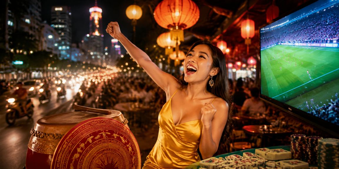 Không khí chợ đêm sôi động tại TP.HCM với game bài và giải trí trực tuyến